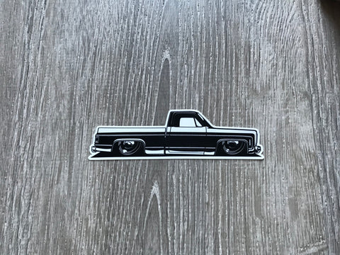 Laid Out 73-87 Sticker