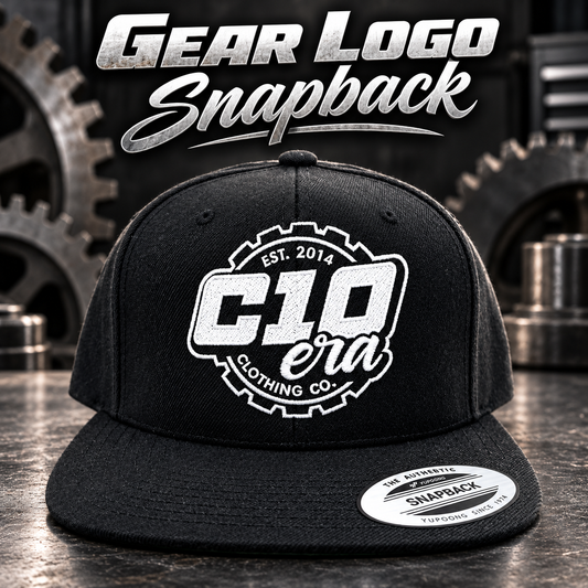 Gear Logo Snapback Black/White